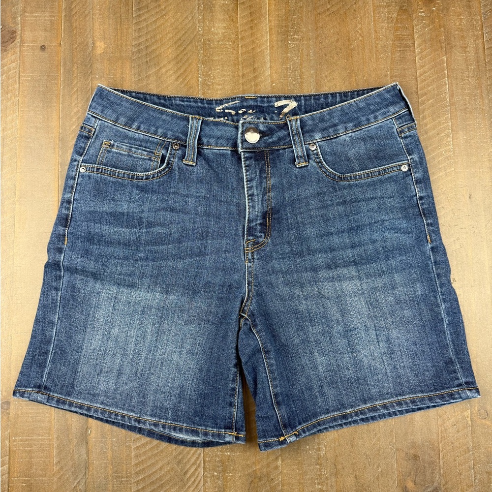 Seven7 Dark Blue Jean Shorts for Women